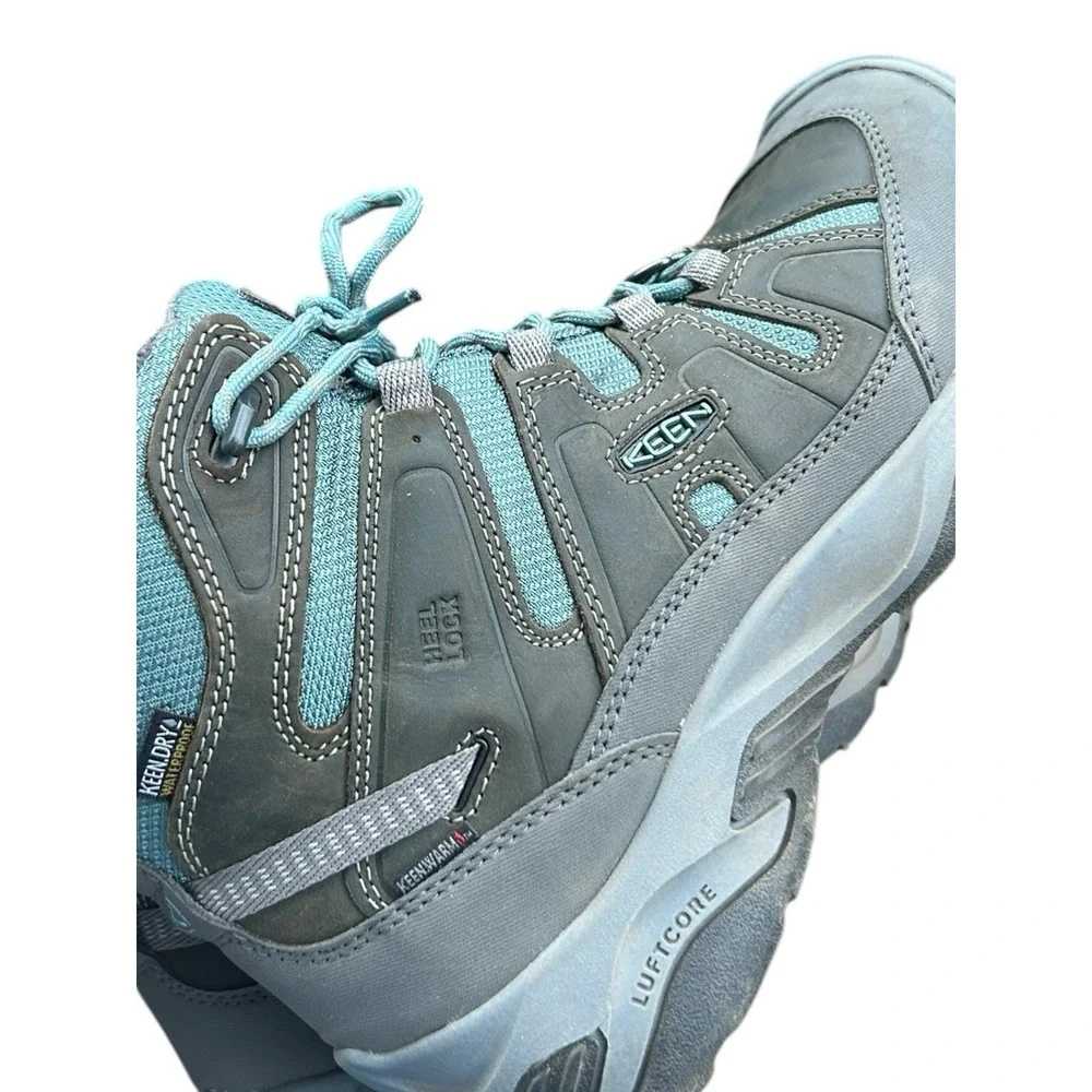 Keen Circadia Mid Polar Steel Grey Waterproof Hiking Boot Womens Size 9